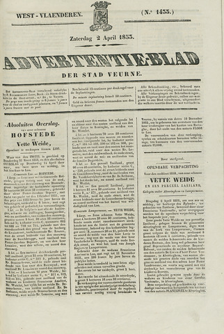 Het Advertentieblad (1825-1914) 1853-04-02