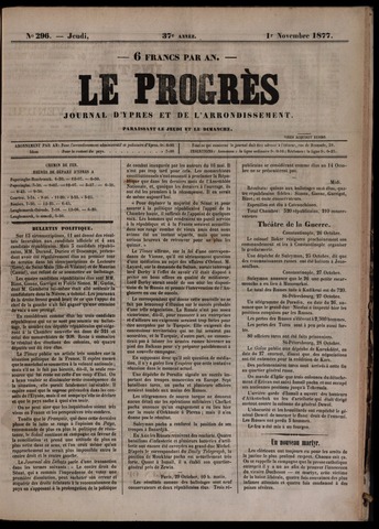 Le Progrès (1841-1914) 1877-11-01