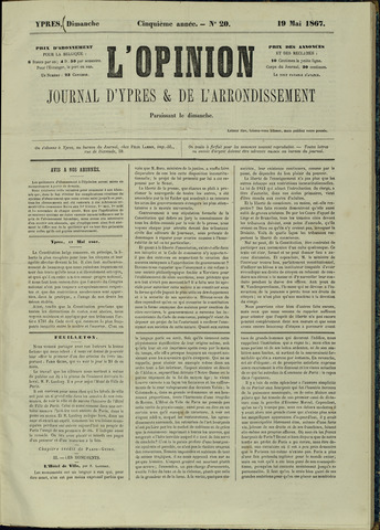 L’Opinion (1863-1873) 1867-05-19