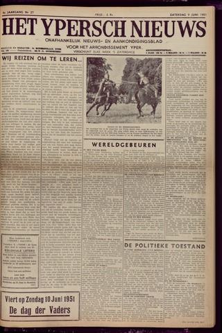 Het Ypersch nieuws (1929-1971) 1951-06-09