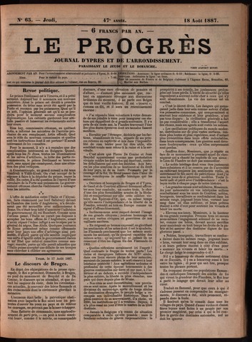 Le Progrès (1841-1914) 1887-08-18