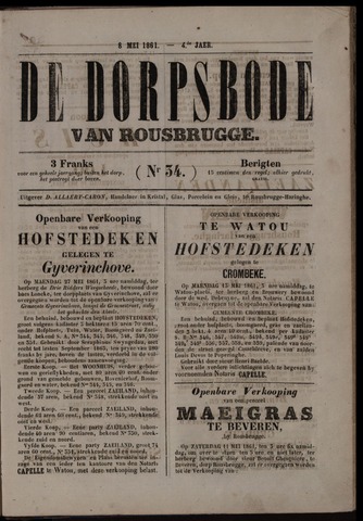De Dorpsbode van Rousbrugge (1856-1857 en 1860-1862) 1861-05-08