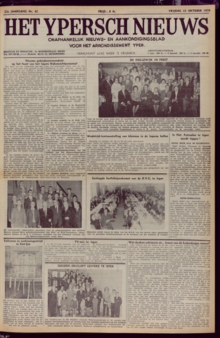 Het Ypersch nieuws (1929-1971) 1970-10-23