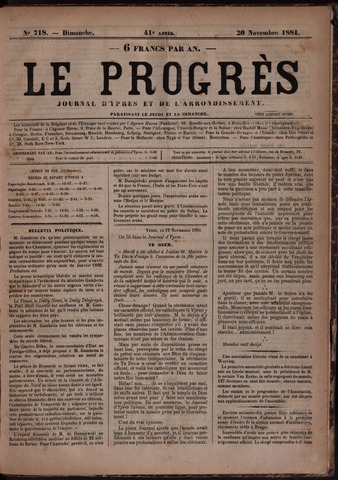 Le Progrès (1841-1914) 1881-11-20