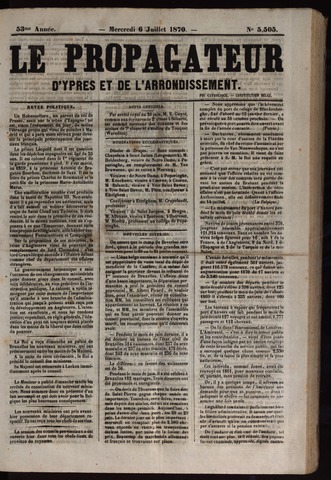 Le Propagateur (1818-1871) 1870-07-06