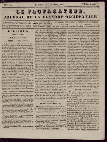 Le Propagateur (1818-1871) 1834-01-25