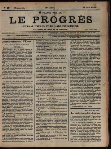 Le Progrès (1841-1914) 1896-06-21