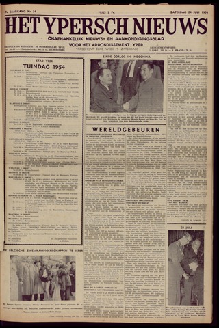 Het Ypersch nieuws (1929-1971) 1954-07-24