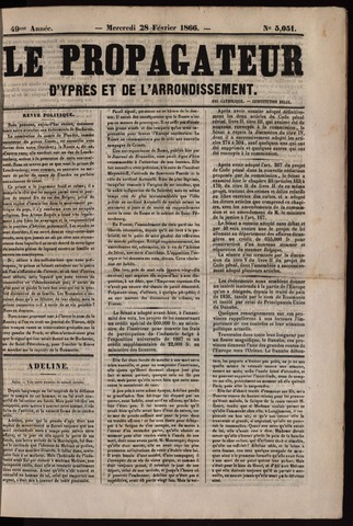 Le Propagateur (1818-1871) 1866-02-28