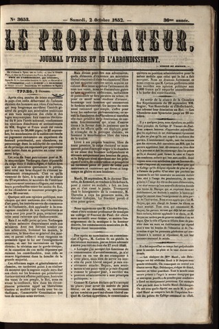 Le Propagateur (1818-1871) 1852-10-02