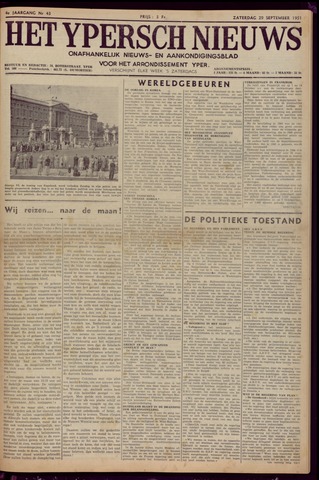 Het Ypersch nieuws (1929-1971) 1951-09-29