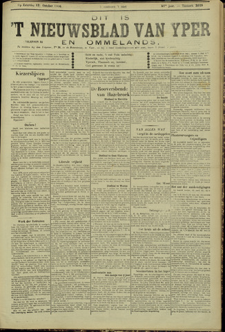 Nieuwsblad van Yperen en van het Arrondissement (1872 - 1912) 1906-10-13