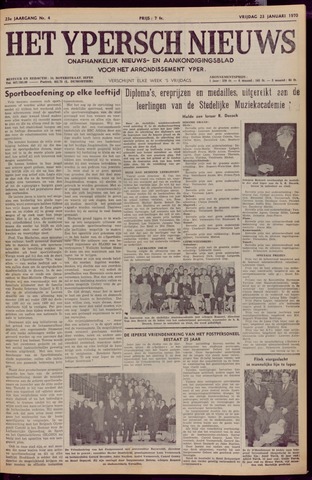 Het Ypersch nieuws (1929-1971) 1970-01-23