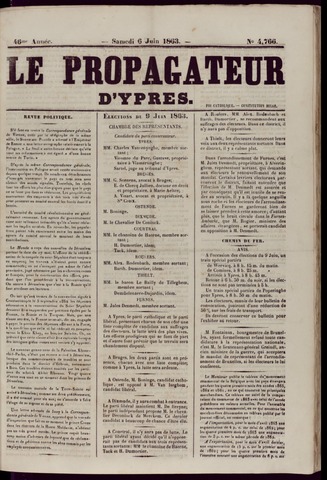 Le Propagateur (1818-1871) 1863-06-06