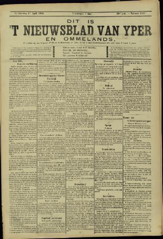 Nieuwsblad van Yperen en van het Arrondissement (1872-1912) 1903-04-04