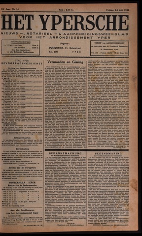 Het Ypersch nieuws (1929-1971) 1942-07-24