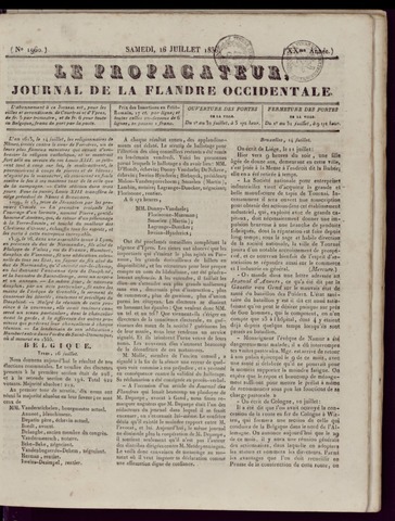Le Propagateur (1818-1871) 1836-07-16