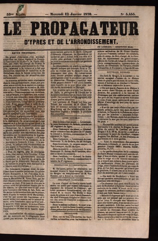 Le Propagateur (1818-1871) 1870-01-12