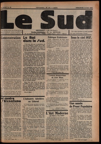 Le Sud (1934-1939) 1937-05-16