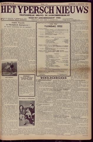 Het Ypersch nieuws (1929-1971) 1952-08-09