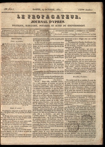 Le Propagateur (1818-1871) 1831-10-29