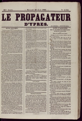 Le Propagateur (1818-1871) 1863-04-29