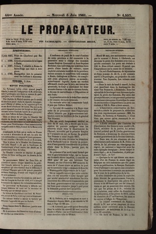 Le Propagateur (1818-1871) 1861-06-05