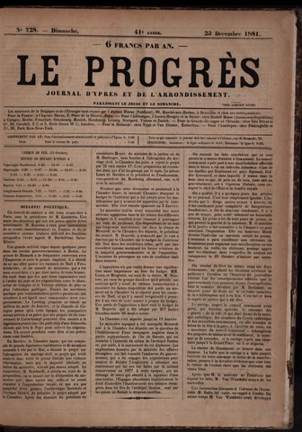 Le Progrès (1841-1914) 1881-12-25