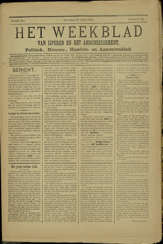 Het weekblad van Ijperen (1886-1906) 1895-06-15