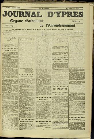 Journal d’Ypres (1874 - 1913) 1913-02-01