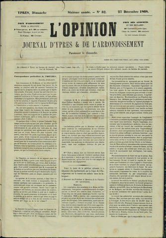 L’Opinion (1863-1873) 1868-12-27