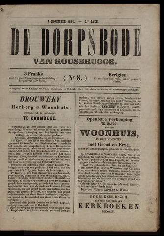 De Dorpsbode van Rousbrugge (1856-1857 en 1860-1862) 1860-11-07