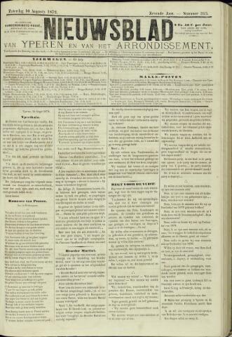 Nieuwsblad van Yperen en van het Arrondissement (1872 - 1912) 1872-08-10