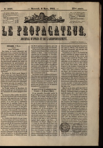 Le Propagateur (1818-1871) 1844-03-06