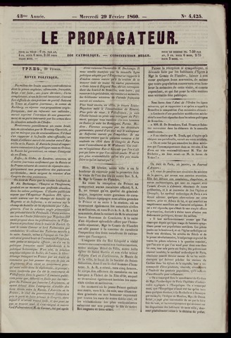 Le Propagateur (1818-1871) 1860-02-29