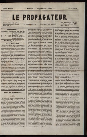 Le Propagateur (1818-1871) 1861-09-21