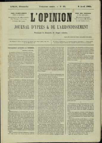 L’Opinion (1863 - 1873) 1865-04-09