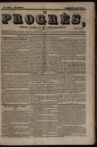 Le Progrès (1841-1914) 1854-04-27