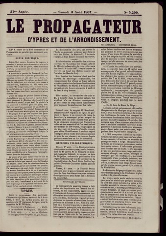 Le Propagateur (1818-1871) 1867-08-03