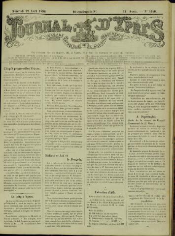 Journal d’Ypres (1874 - 1913) 1896-04-22