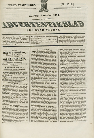 Het Advertentieblad (1825-1914) 1854-10-07