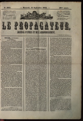 Le Propagateur (1818-1871) 1844-09-11