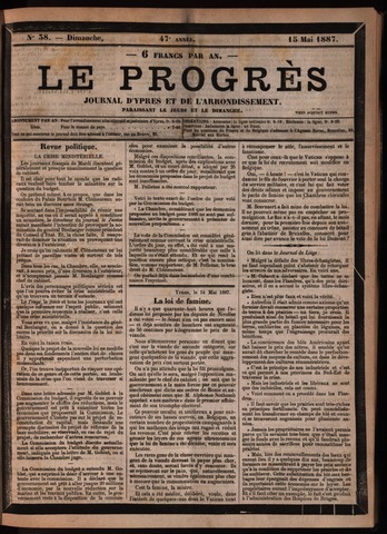 Le Progrès (1841-1914) 1887-05-15