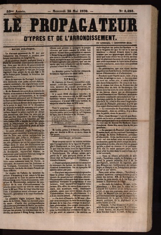 Le Propagateur (1818-1871) 1870-05-25