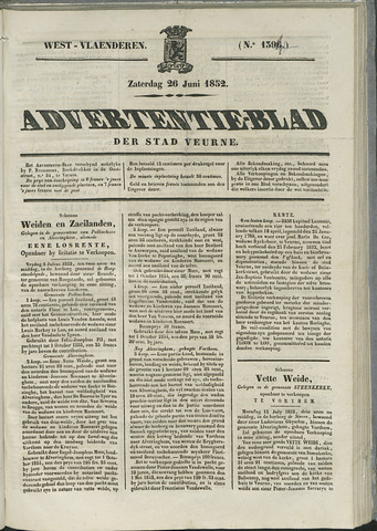 Het Advertentieblad (1825-1914) 1852-06-26