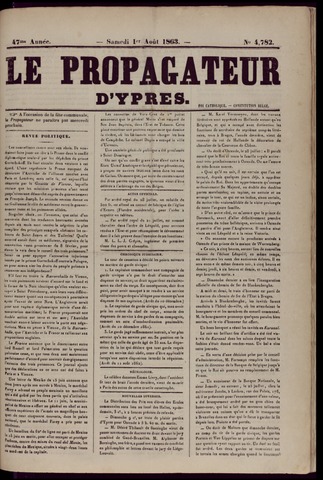 Le Propagateur (1818-1871) 1863-08-01