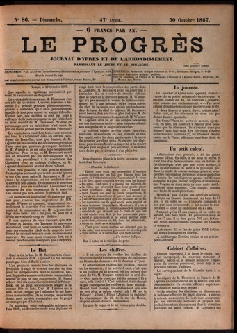 Le Progrès (1841-1914) 1887-10-30