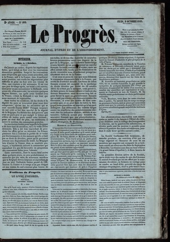 Le Progrès (1841-1914) 1845-10-09