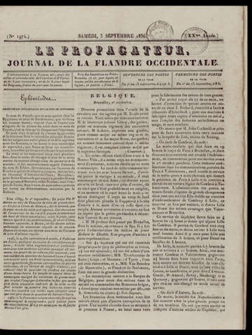 Le Propagateur (1818-1871) 1836-09-03