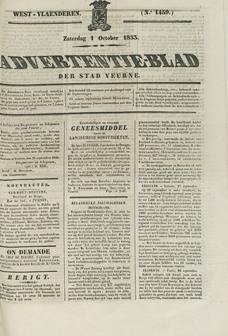 Het Advertentieblad (1825-1914) 1853-10-01